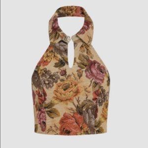 Floral halter top